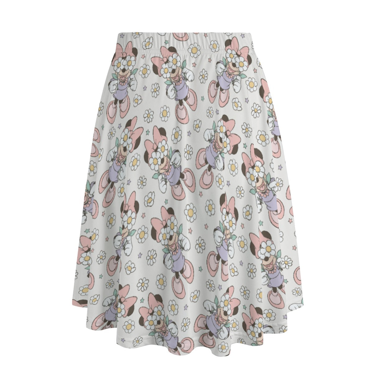 Daisy Crown Delight - Women's Pocket Midi Skirt
