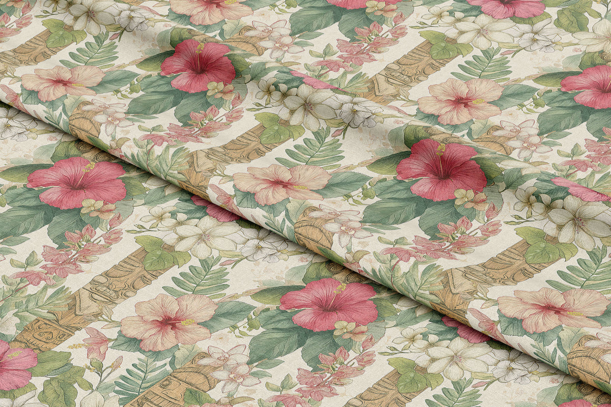 Tropical Tiki Garden - Digital Seamless Pattern