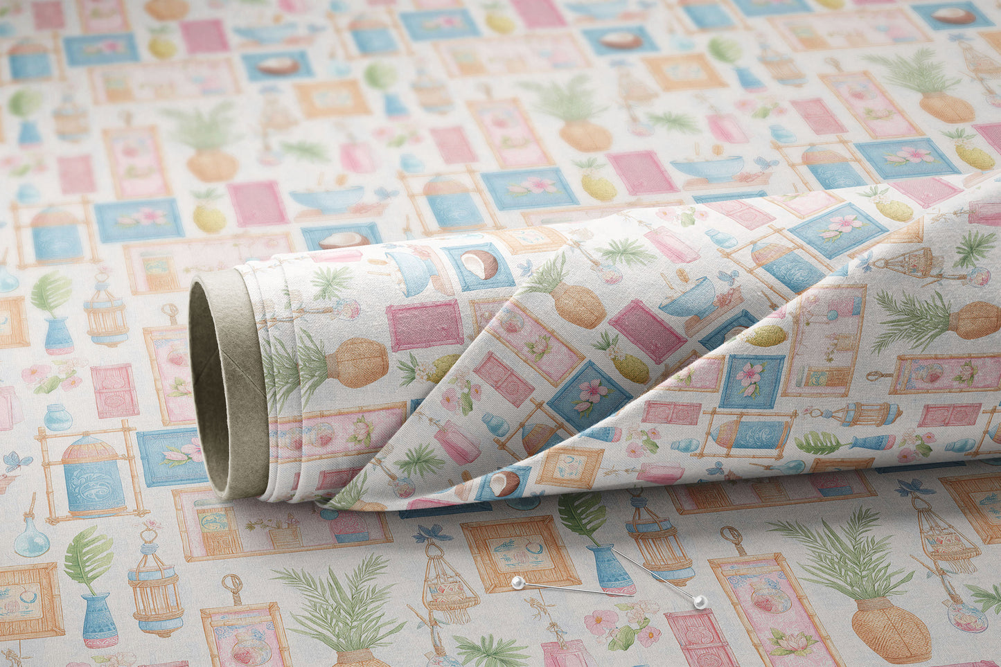 Tropical Trinkets & Treasures - Digital Seamless Pattern