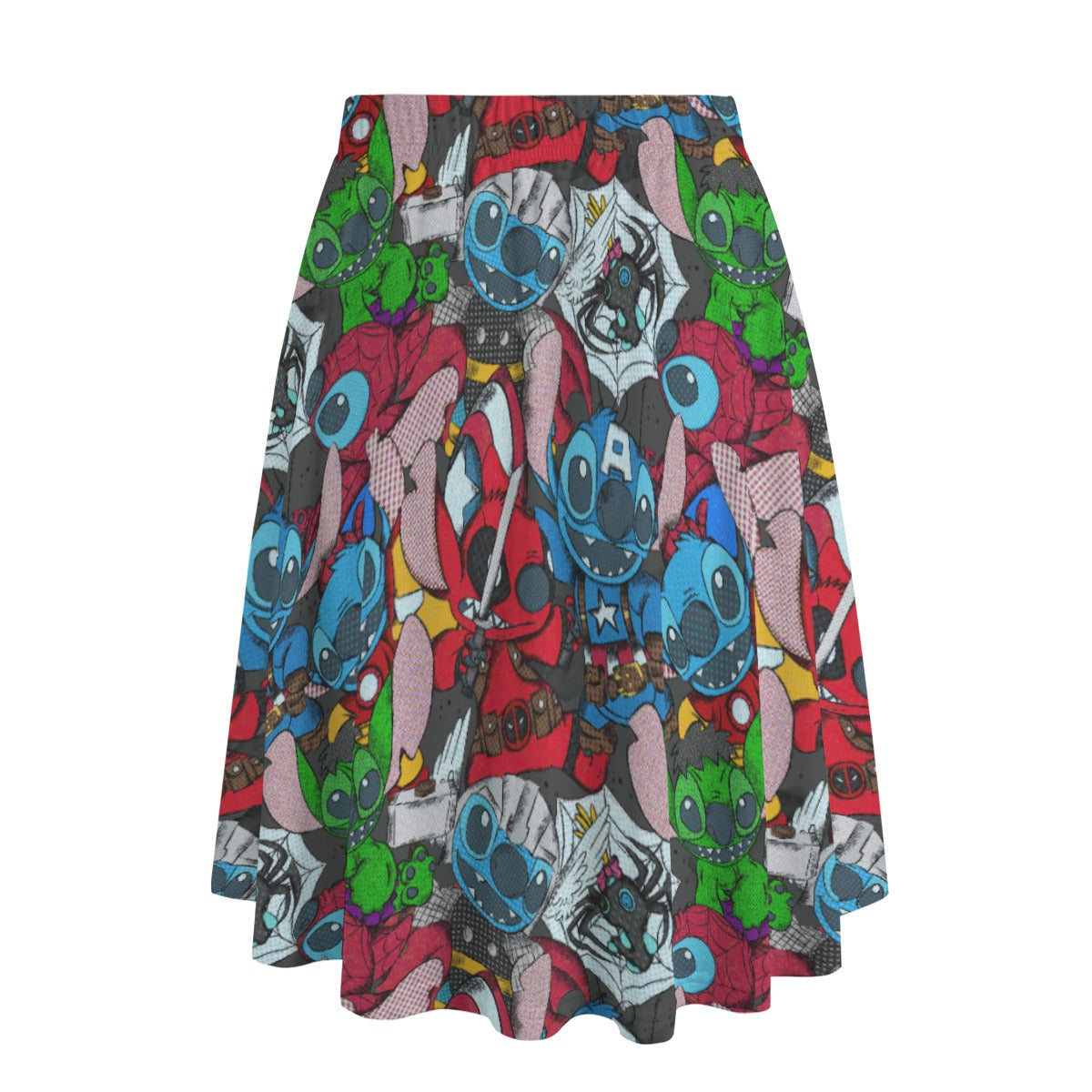Superhero Stitch - Heroes Assembled - Women's Pocket Midi Skirt