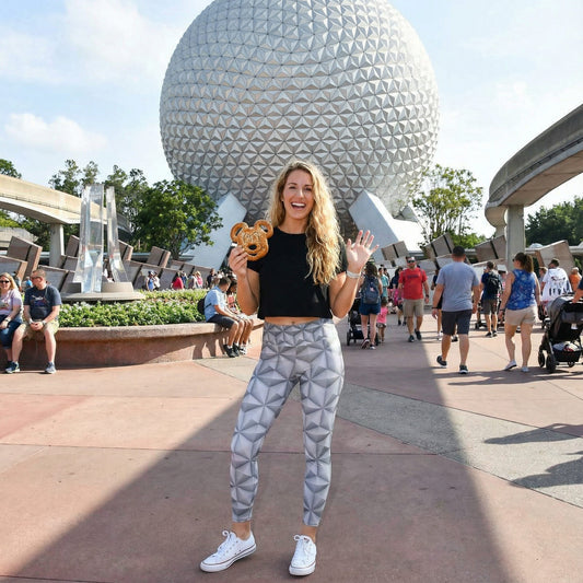 Geometric Silver Sphere - Women's Yoga Leggings