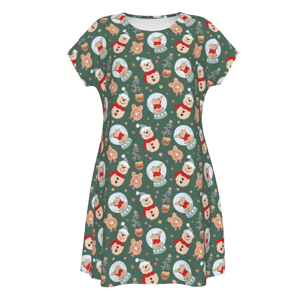 Bear's Honey Snowglobes - Women's T-Shirt Dress