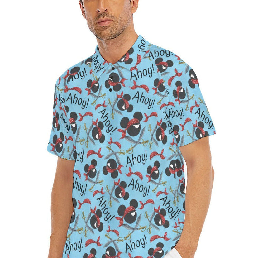 Pirate Mouse Ahoy! - Men's Polo Shirt