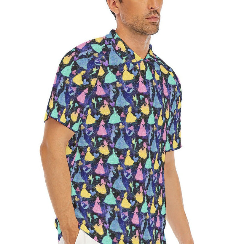 Princess Glitter Silhouettes - Men's Polo Shirt