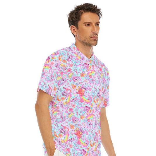 Neon Rainbow Mischief - Men's Polo Shirt