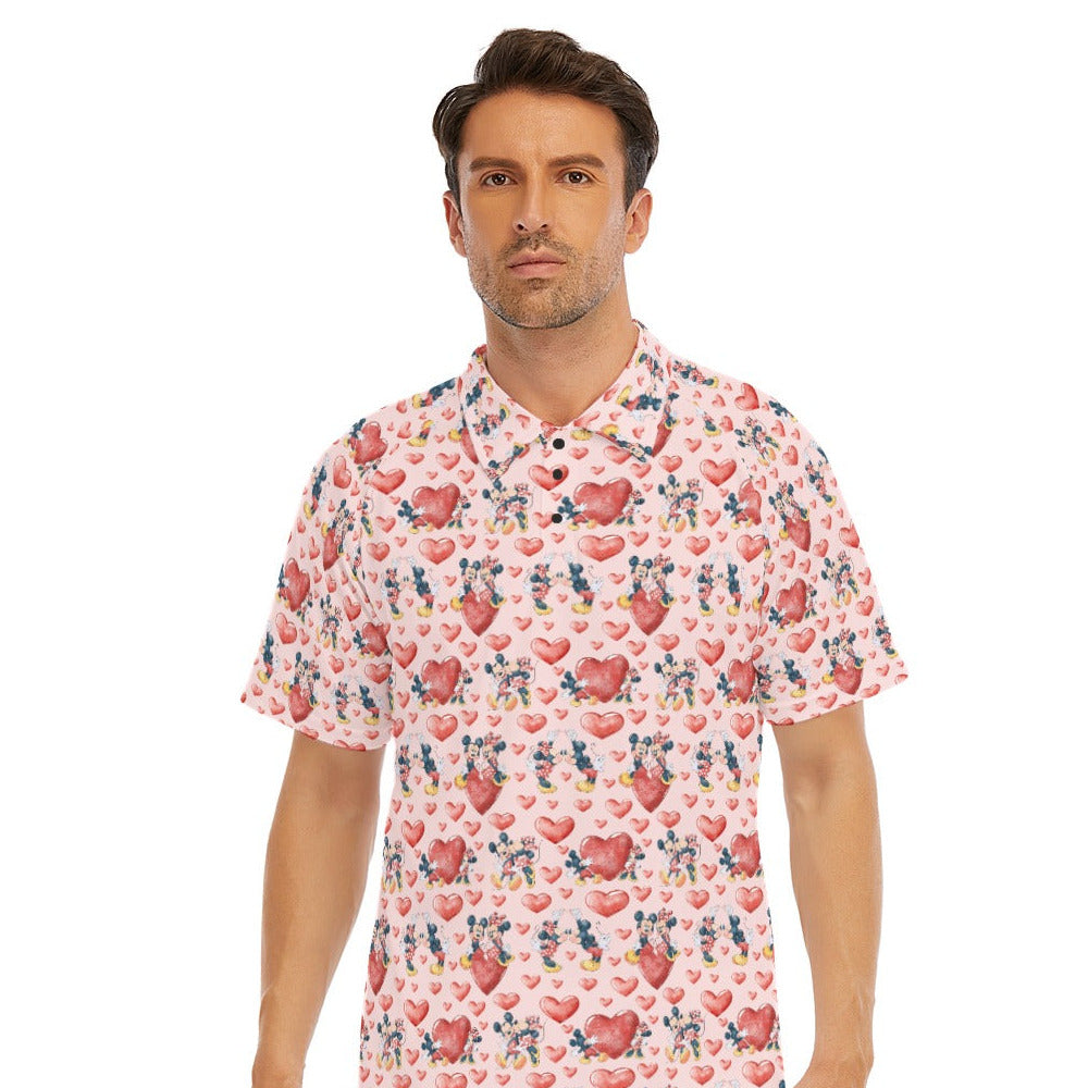 Valentine Mouse Couple - Men's Polo Shirt