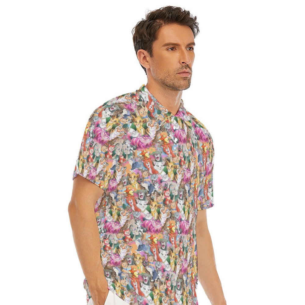 Whimsical Storybook Cats - Men's Polo Shirt