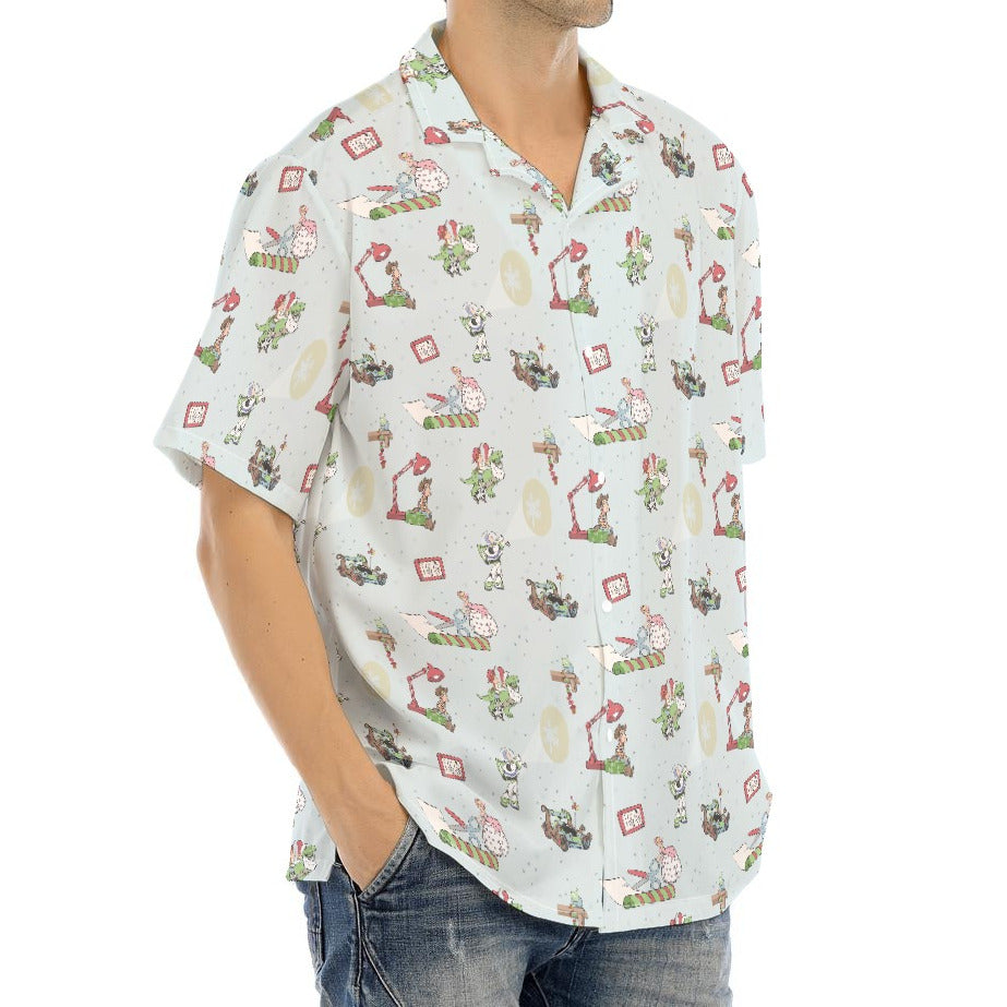 Toybox Tinsel Tangle - Men's Hawaiian Button Up Shirt
