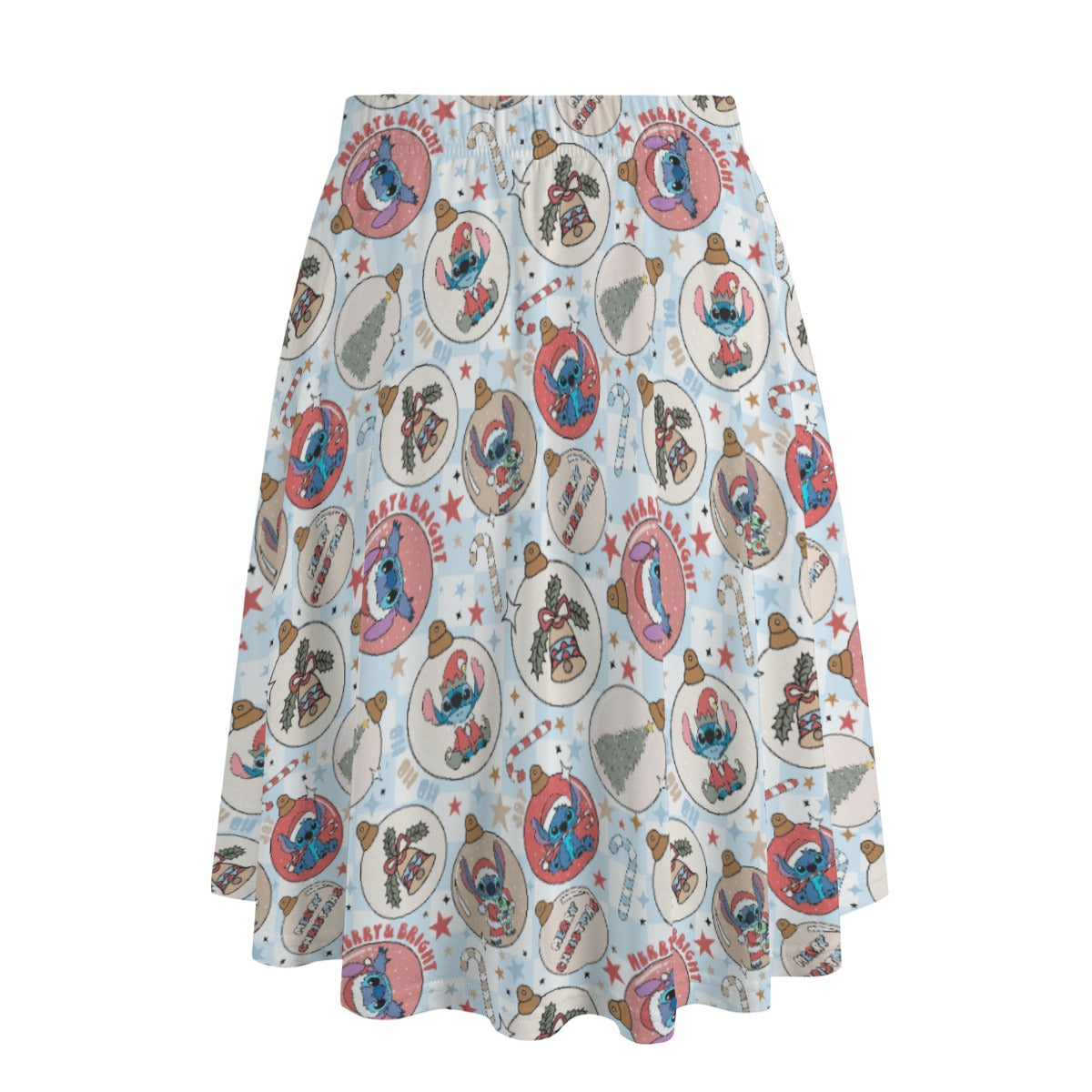 Festive Elf and Ornament Fun - Women's Pocket Midi Skirt