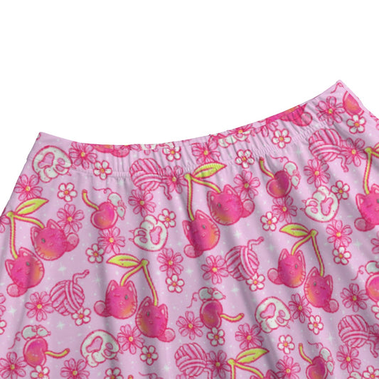Fruitimals - Cherry Kittens - Women's Pocket Midi Skirt