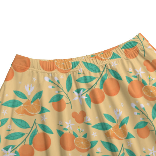 Hidden Citrus Delight - Women's Pocket Midi Skirt