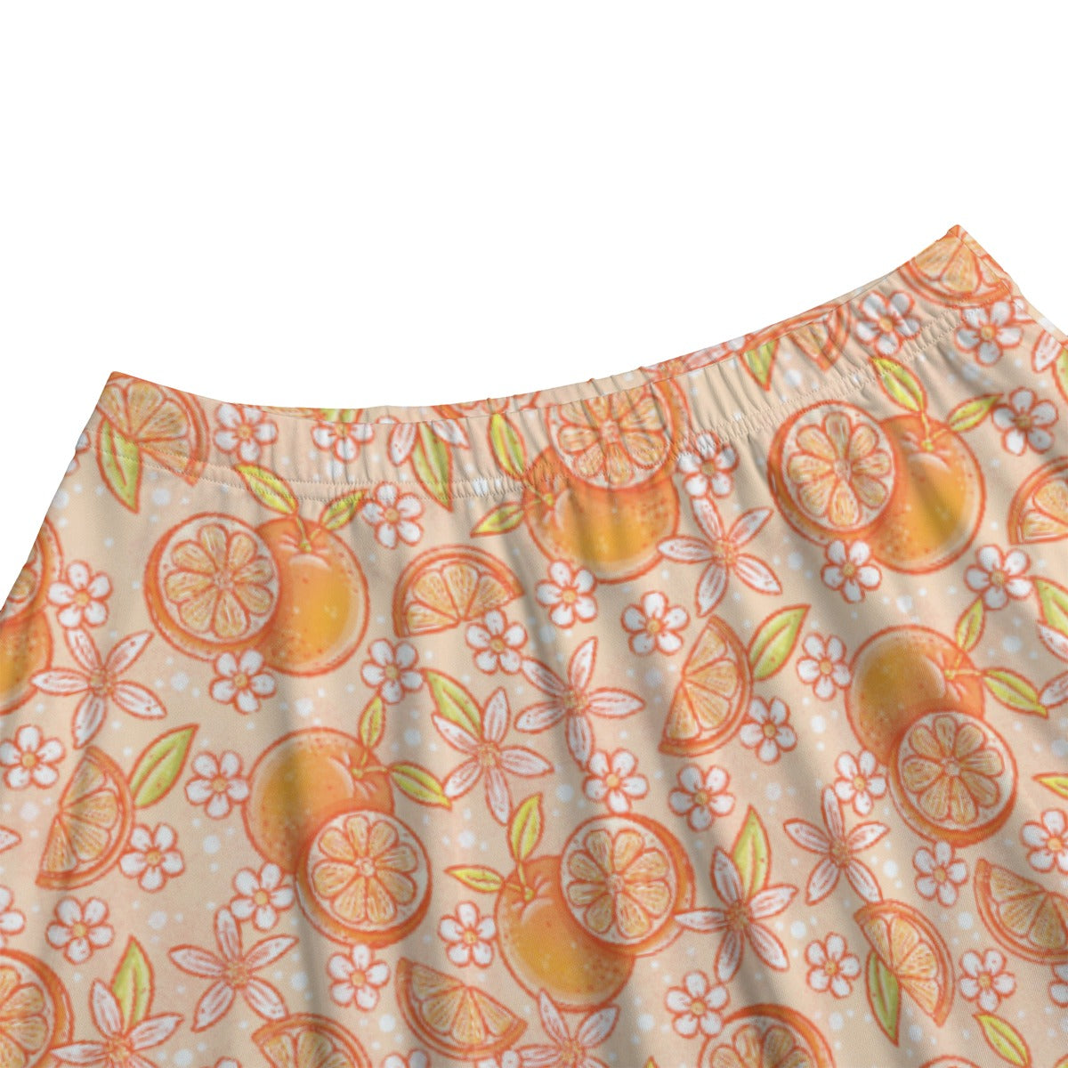 Summer Fruits - Oranges - Women's Pocket Midi Skirt