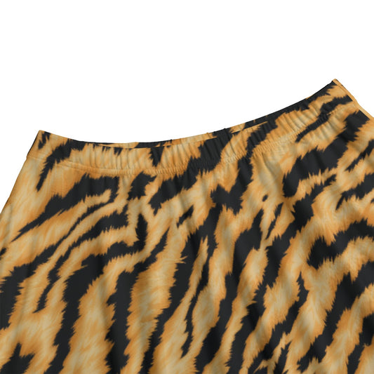 Animal Print - Tiger - Women's Pocket Midi Skirt