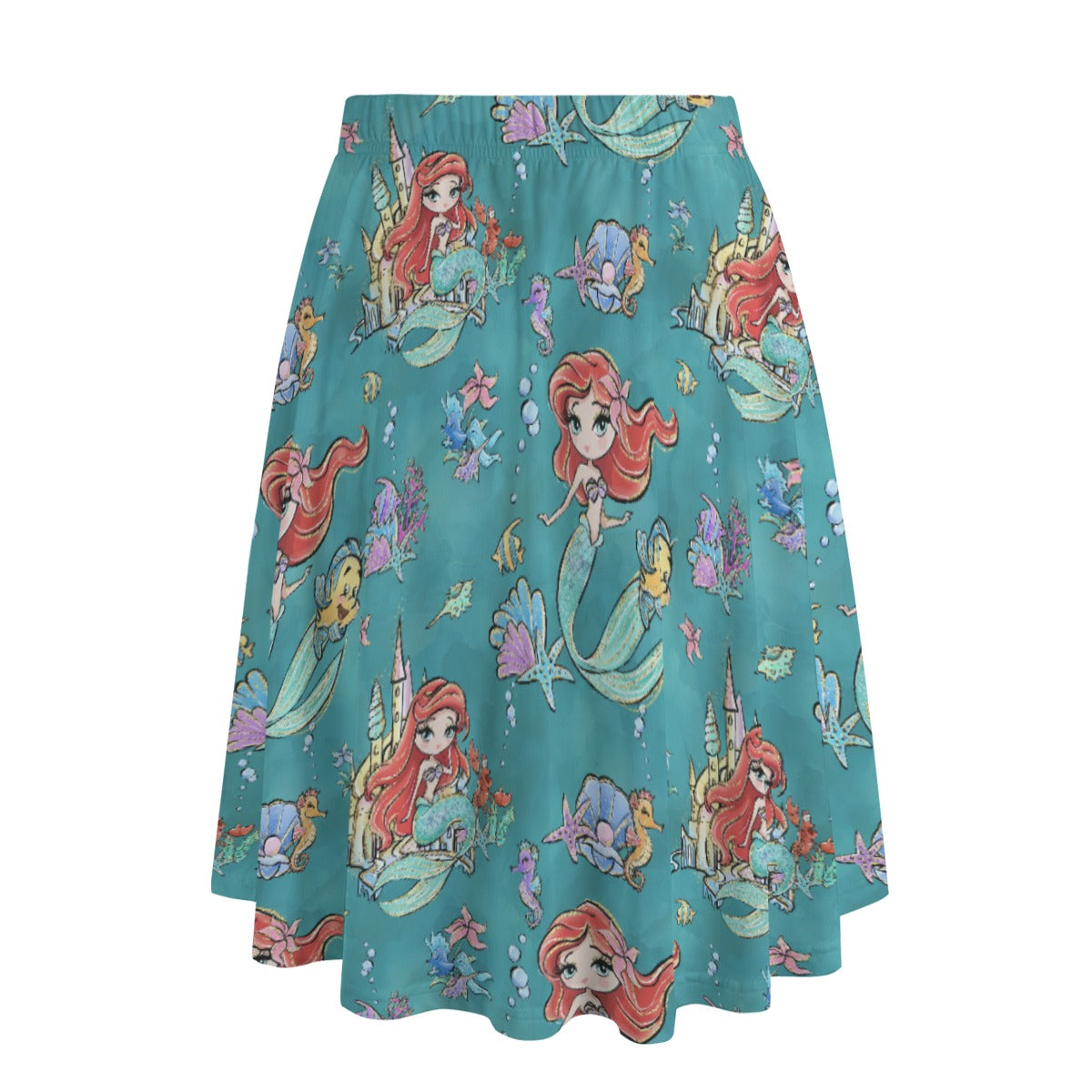 Whimsical Ocean Princess - Women's Pocket Midi Skirt