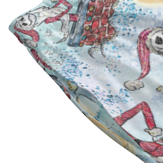 Santa Jack with Sally & Ghost Dog - Women's Pocket Midi Skirt