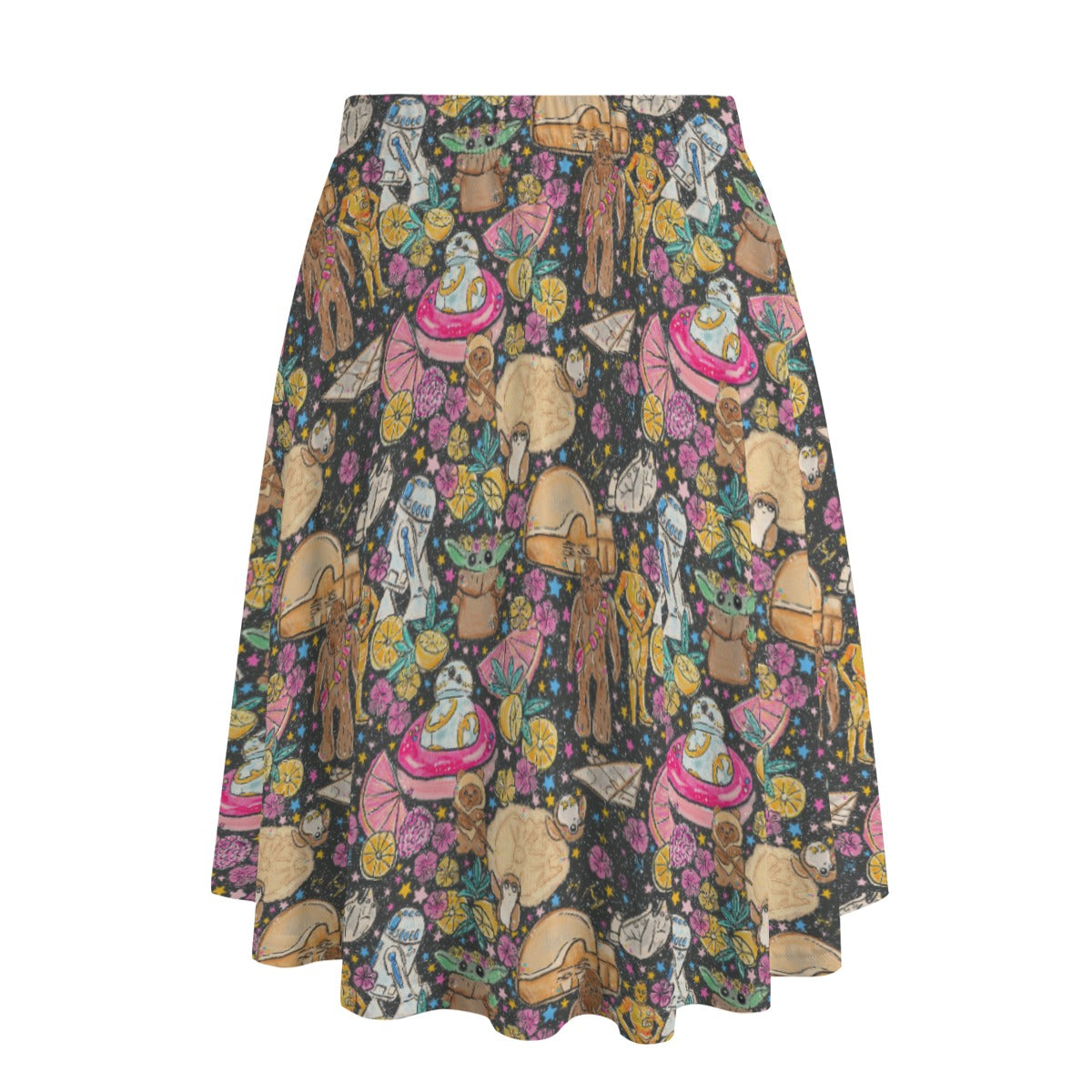 Tropical Space Squad - Women's Pocket Midi Skirt