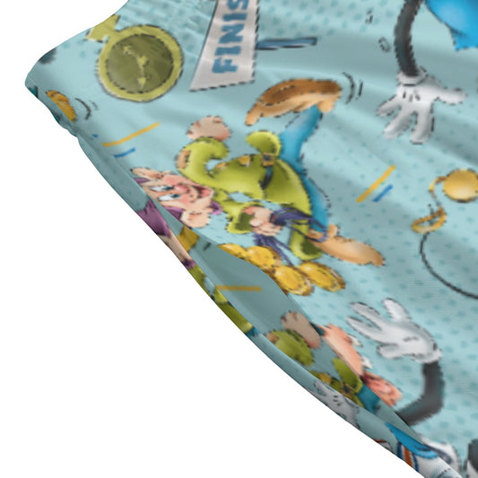 Cheerful Race Day Dashers - Women's Pocket Midi Skirt