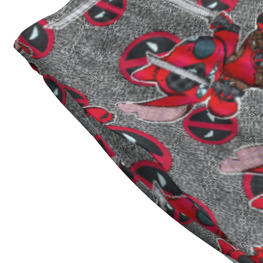 Superhero Stitch - Red Masked Hero - Women's Pocket Midi Skirt