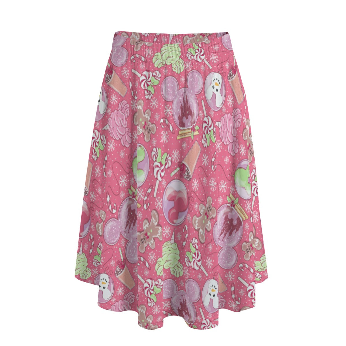 Winter Mouse Snacks & Balloons - Women's Pocket Midi Skirt