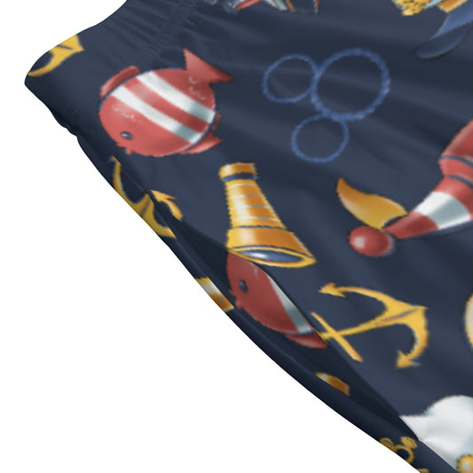 Mouse Ear Nautical Icons - Women's Pocket Midi Skirt