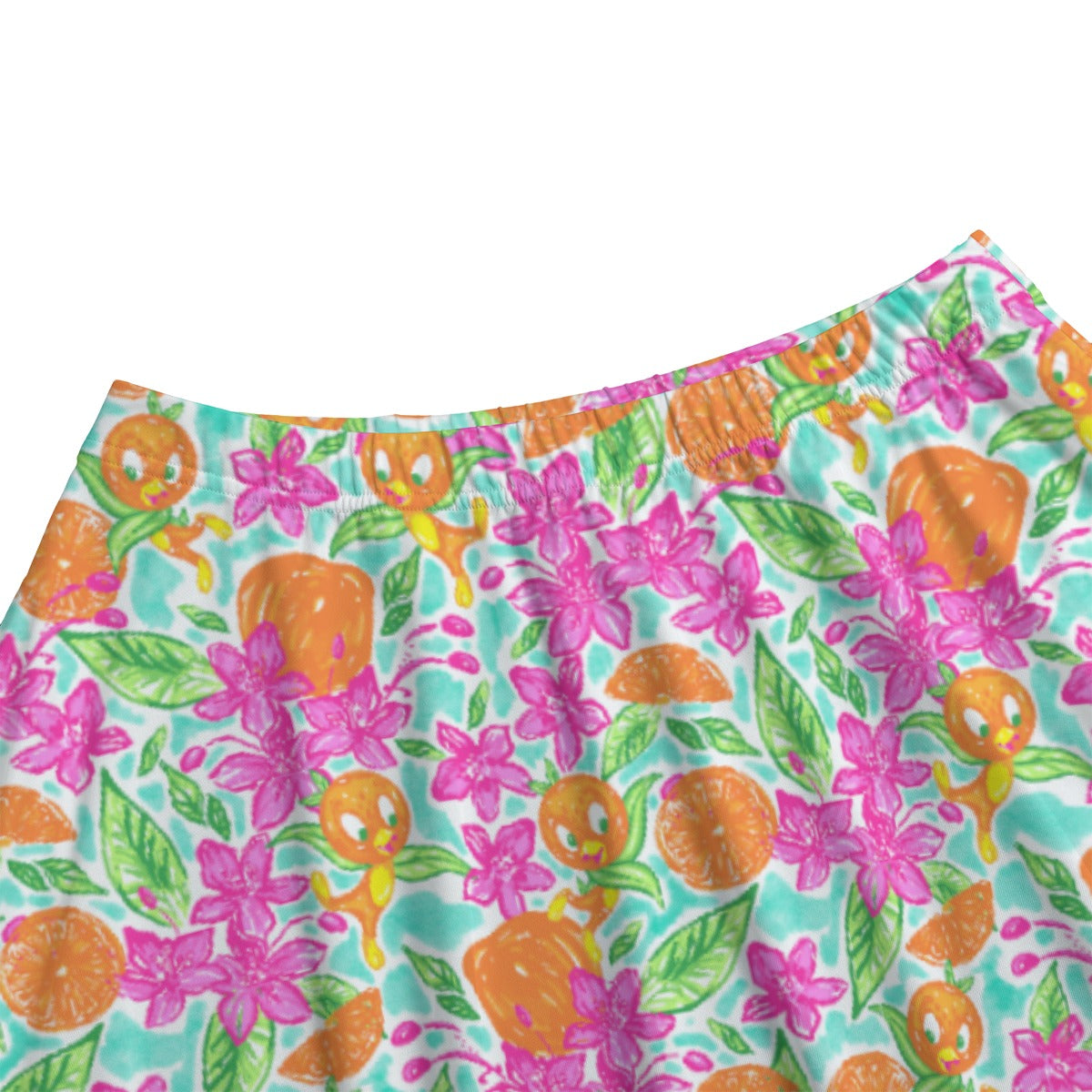 Tropical Citrus Bloom - Women's Pocket Midi Skirt
