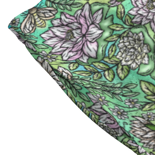 Fairytale Florals – Bayou Blooms - Women's Pocket Midi Skirt