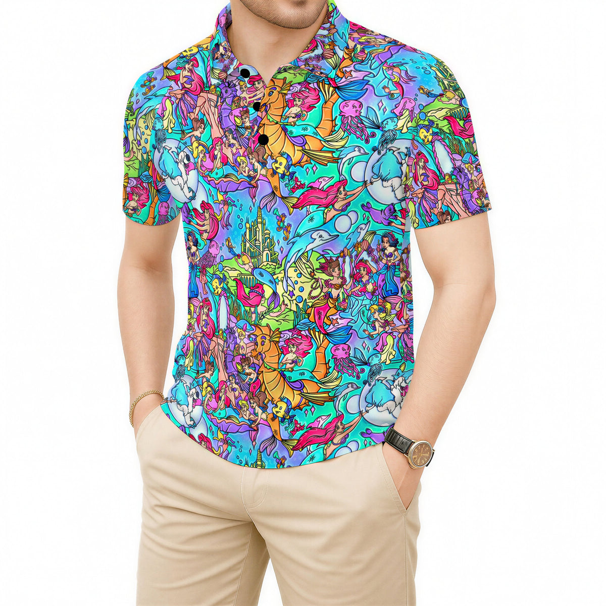 Under the Sea Storybook Scenes - Men's Polo Shirt