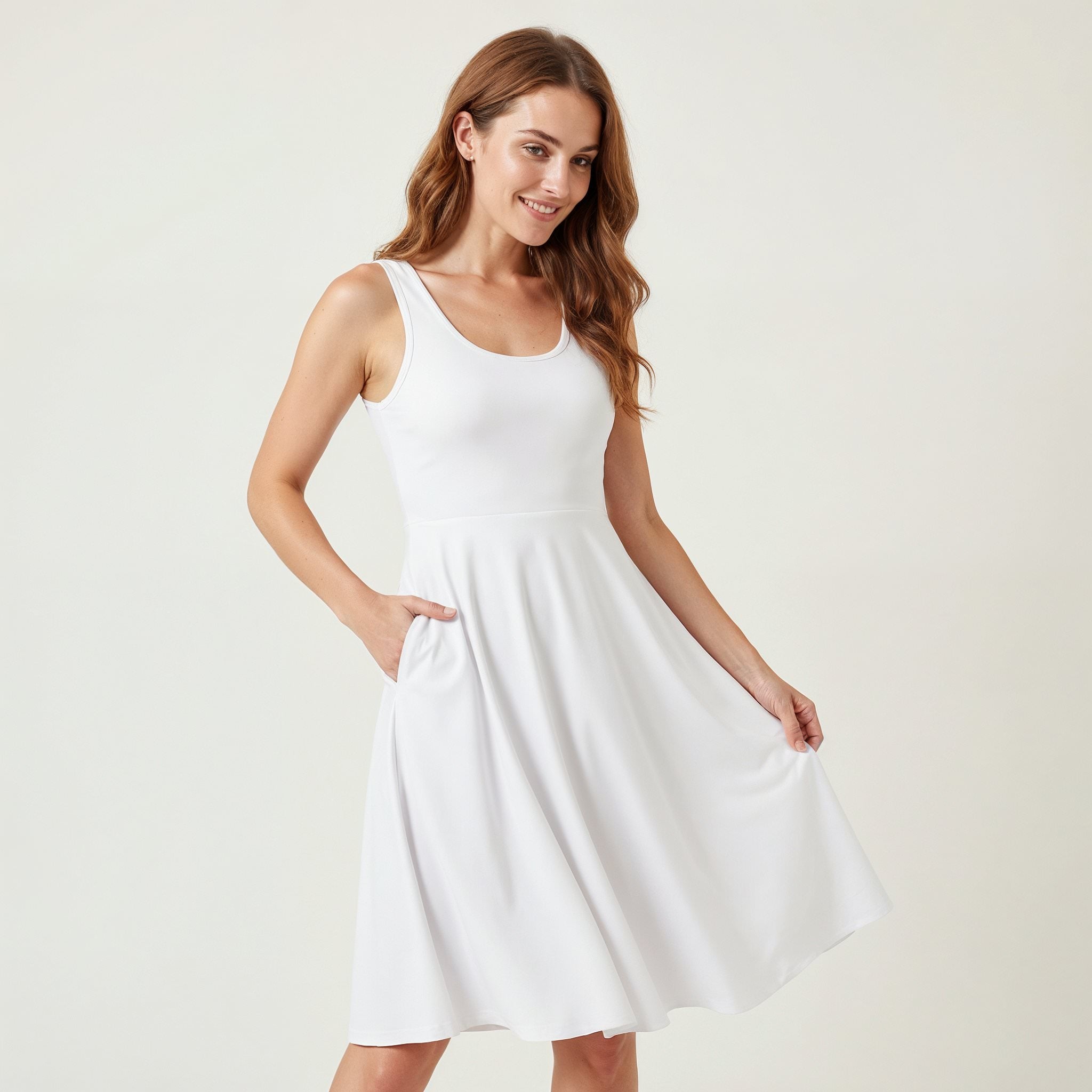 midi skater dress ASOS The ruched bodice and dramatically full drop Classic white midi skater dress