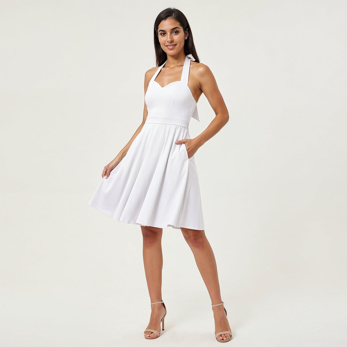 Pick Any Print from our Shop - Women's Halter Vintage Pocket Dress
