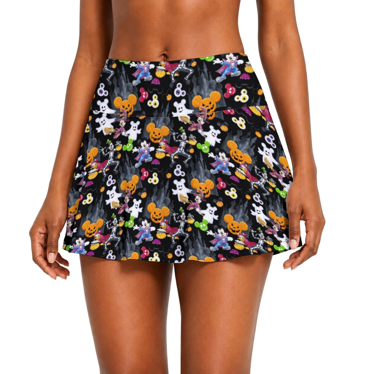 Mouse Gang Trick or Treat - Women’s Athletic Skater Skort with Pockets