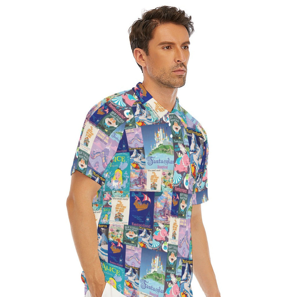 Vintage Fantasy Ride Posters - Men's Polo Shirt
