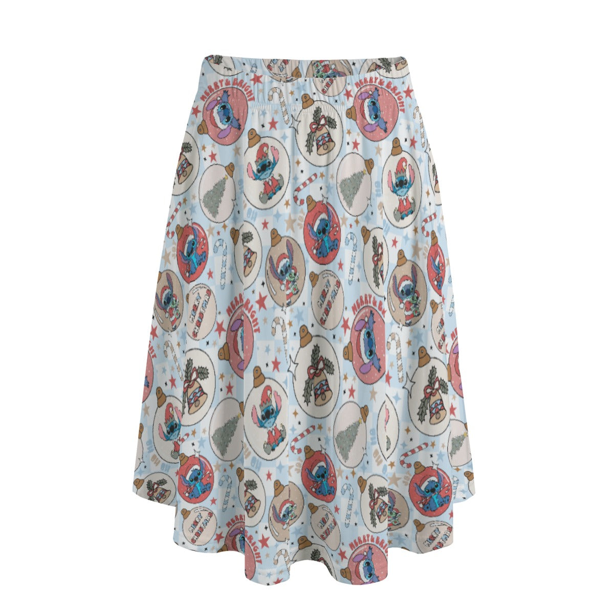Festive Elf and Ornament Fun - Women's Pocket Midi Skirt