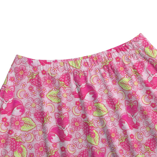 Fruitimals - Raspberry Foxes - Women's Pocket Midi Skirt