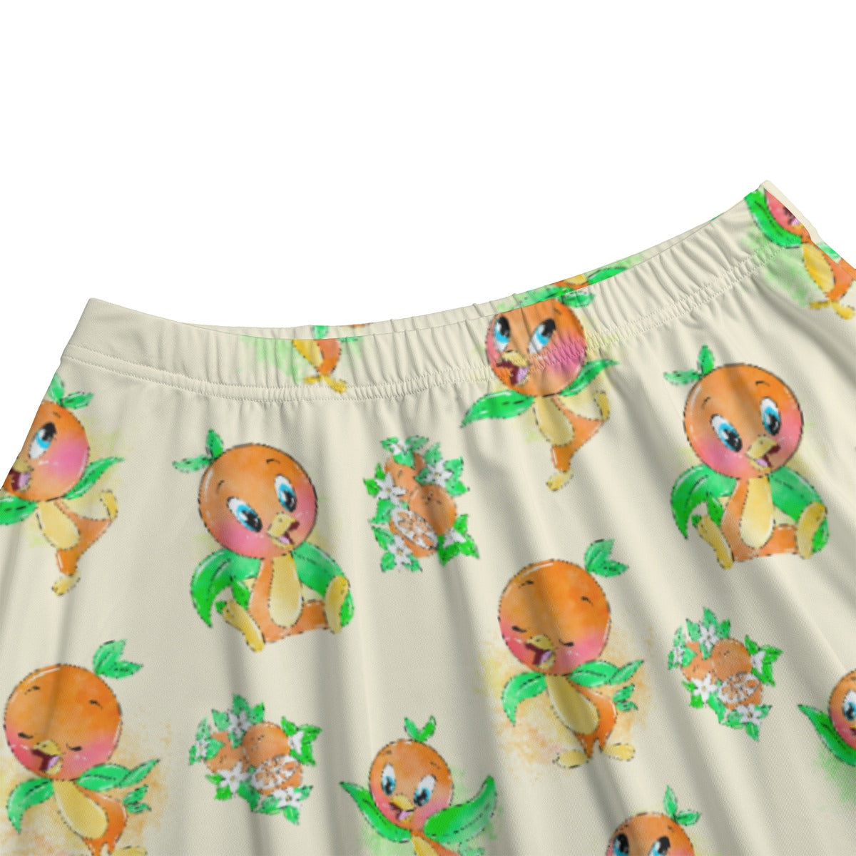 Citrus Charm Bird - Women's Pocket Midi Skirt