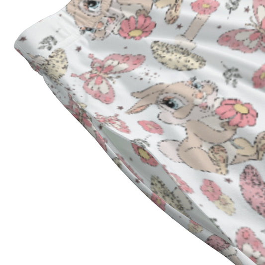 Woodland Bunny Cottagecore - Women's Pocket Midi Skirt