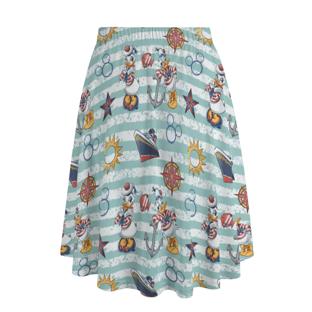 Sailor Duo on Deck - Women's Pocket Midi Skirt