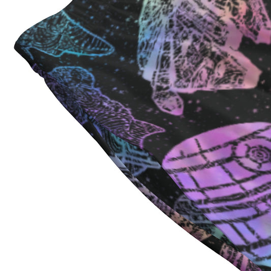 Watercolor Galactic Mandalas - Women's Pocket Midi Skirt