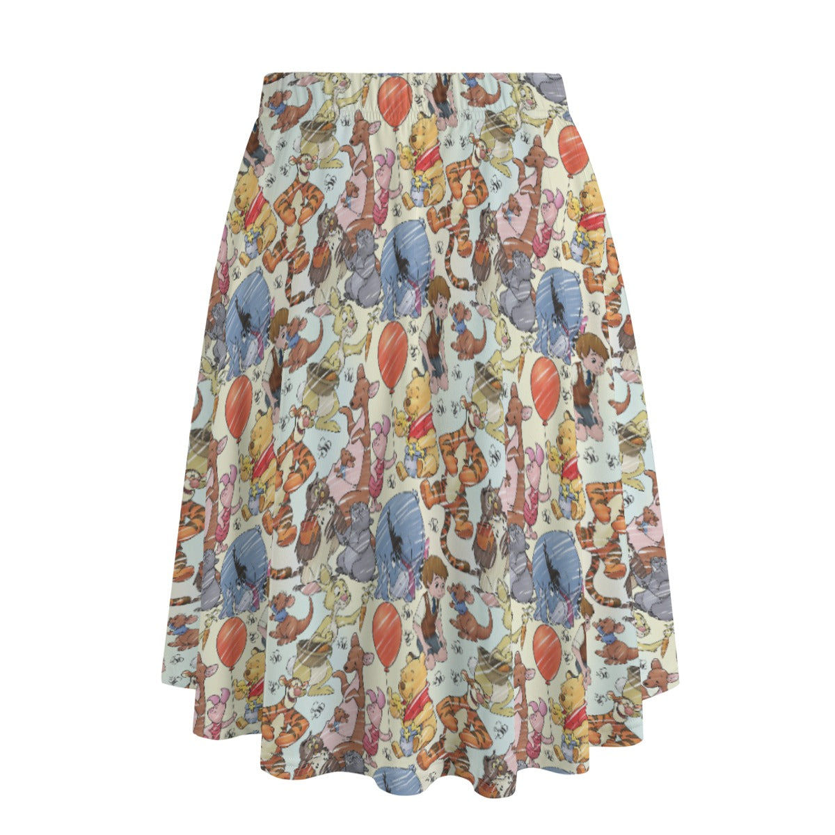 Woodland Friends Sketch - Women's Pocket Midi Skirt