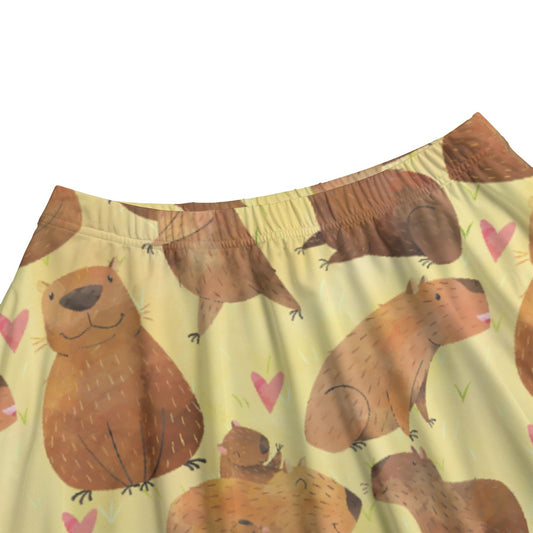 Capybara Love - Women's Pocket Midi Skirt