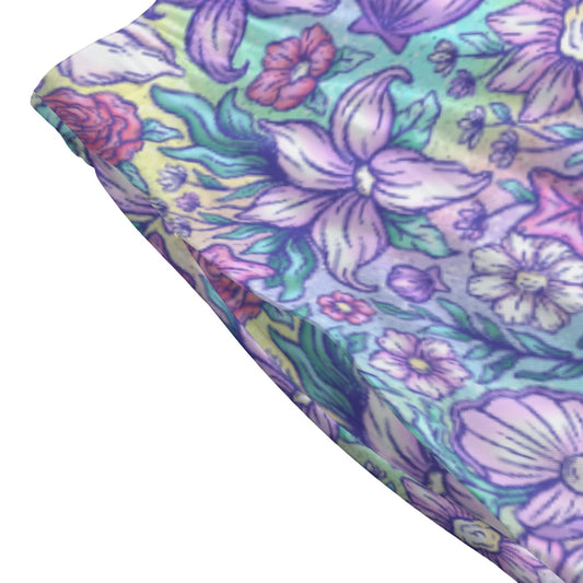 Fairytale Florals – Mermaid Princess - Women's Pocket Midi Skirt