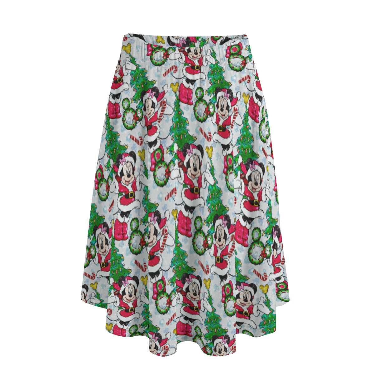 Santa Mouse with Sparkle - Women's Pocket Midi Skirt