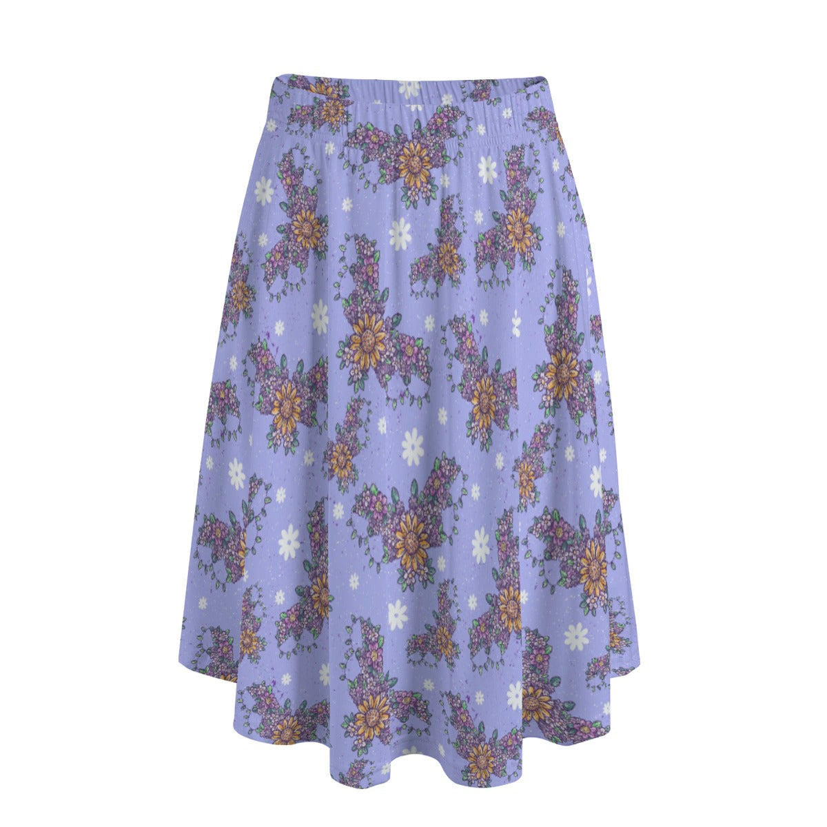 Blooming Bats - Women's Pocket Midi Skirt