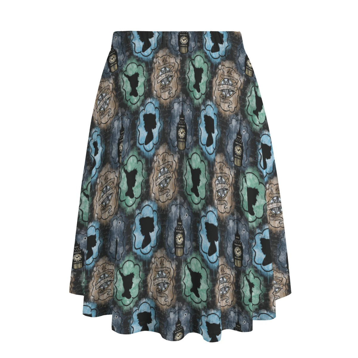 Starry Flight Silhouettes - Women's Pocket Midi Skirt