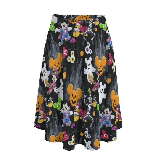 Mouse Gang Trick or Treat - Women's Pocket Midi Skirt