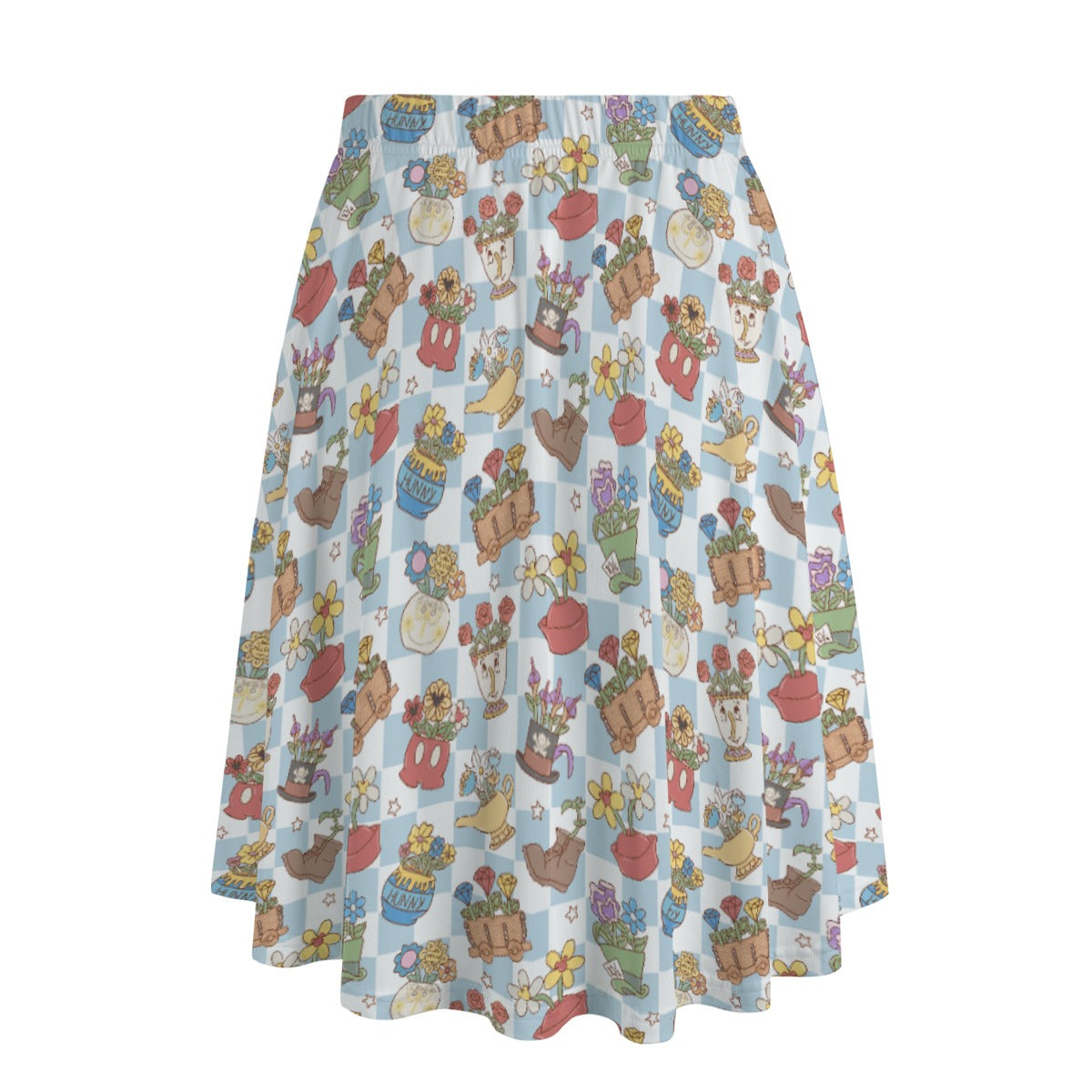 Flourishing Fairytale Pots - Women's Pocket Midi Skirt