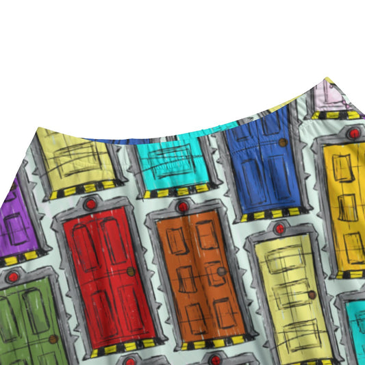 Sketchy Scare Doors - Women's Pocket Midi Skirt