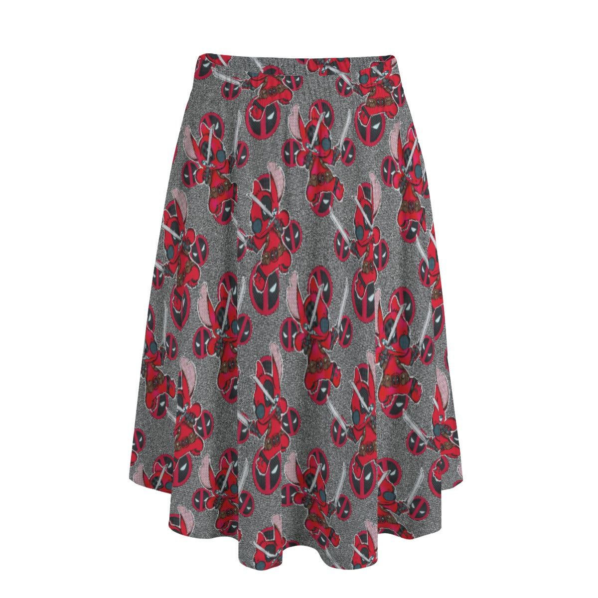Superhero Stitch - Red Masked Hero - Women's Pocket Midi Skirt