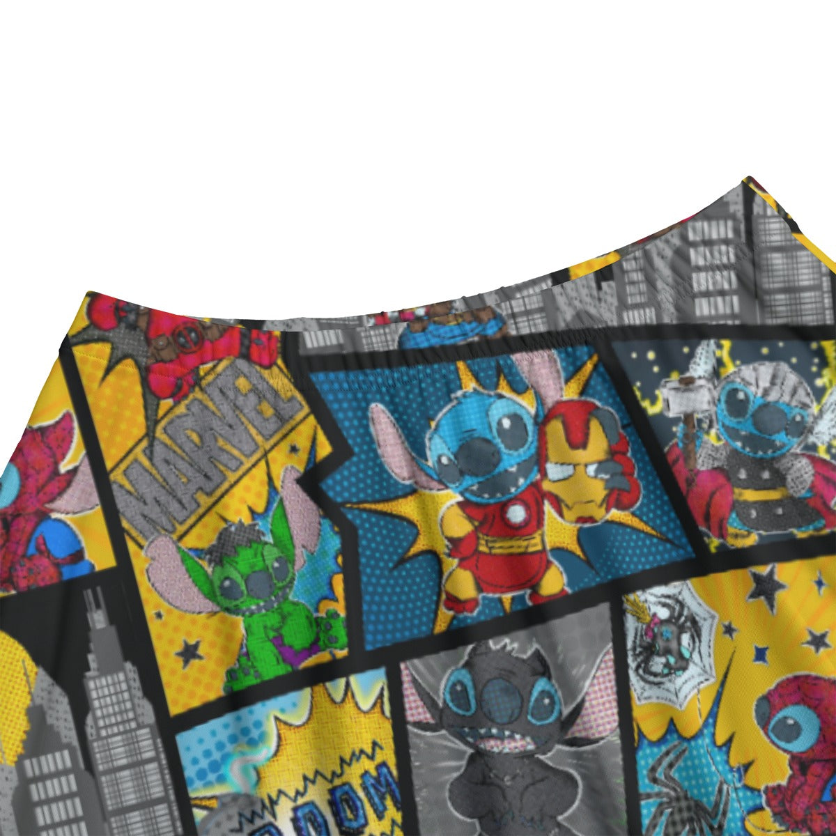 Superhero Stitch - Comic Action - Women's Pocket Midi Skirt