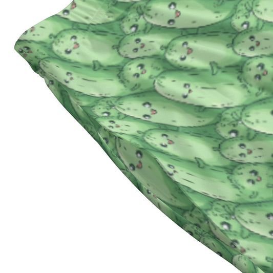 Kawaii Pickle Party - Women's Pocket Midi Skirt