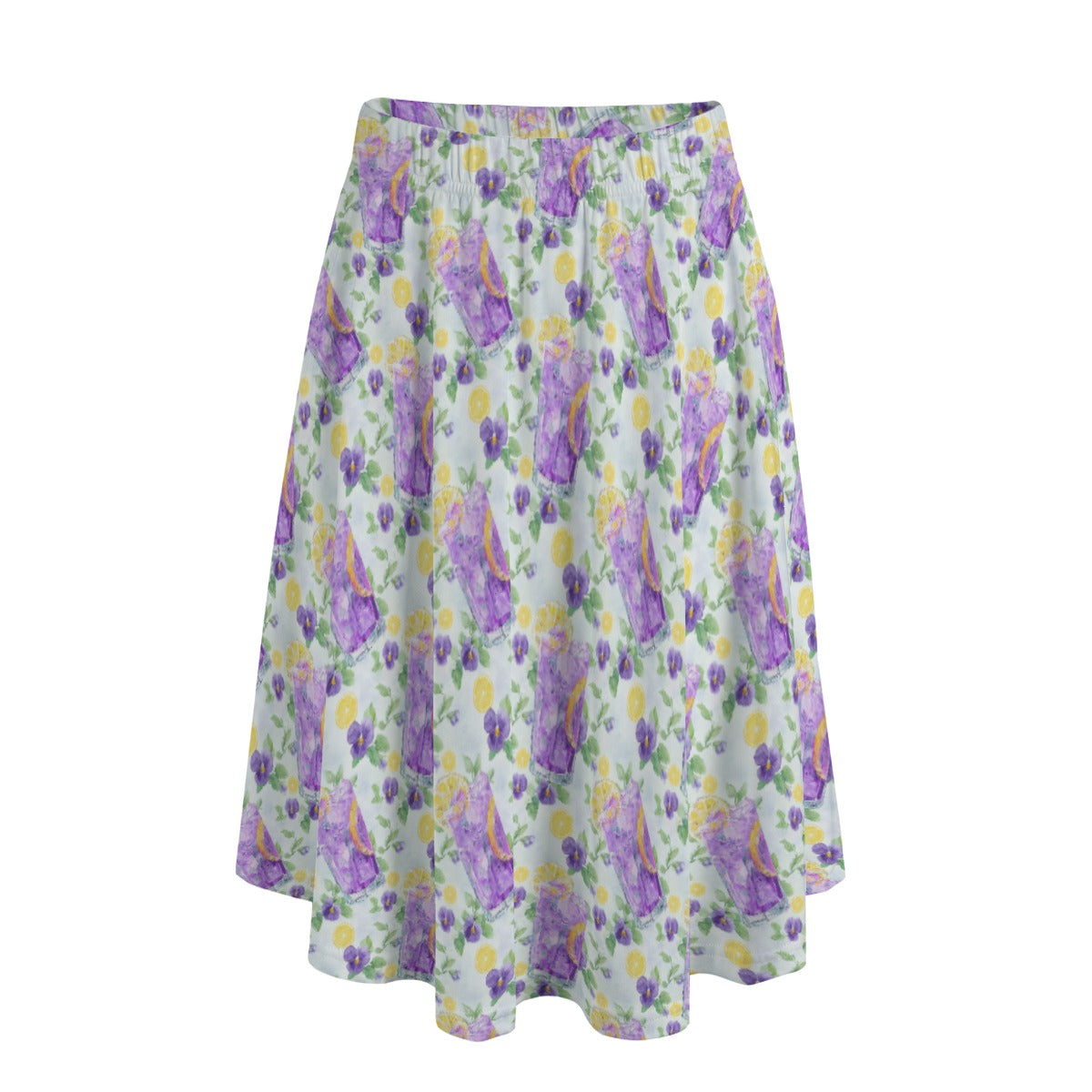 Zest Of The Fest Violet Lemonade - Women's Pocket Midi Skirt